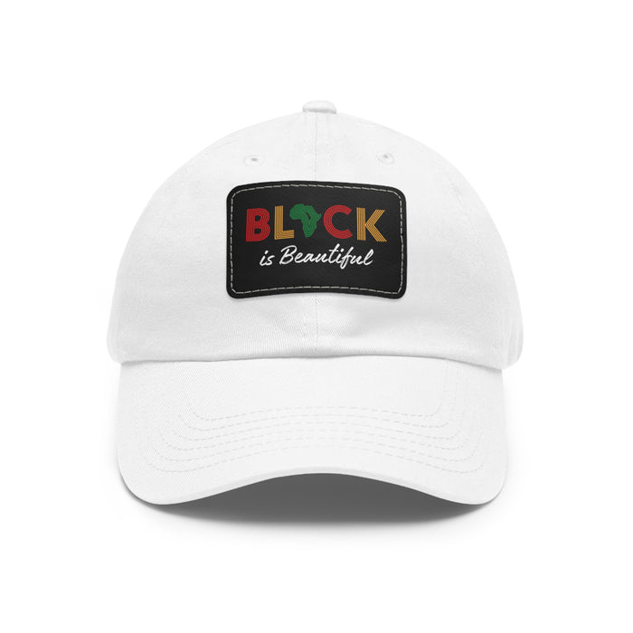 Women's 'Black is Beautiful' Casual Hat with Leather Patch