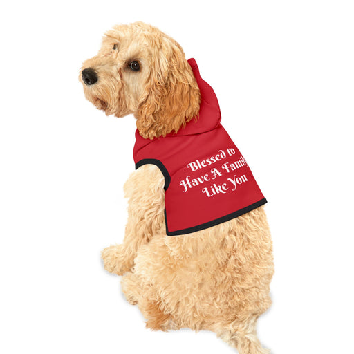 Red "Blessed to Have A Family Like You" Pet Hoodie, Dog Sweatshirt, Family Gift, Pet Lover Gift