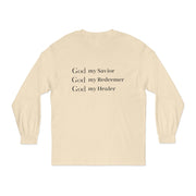 Women's "God My Savior, God My Redeemer,  God My Healer" Long Sleeve Tee
