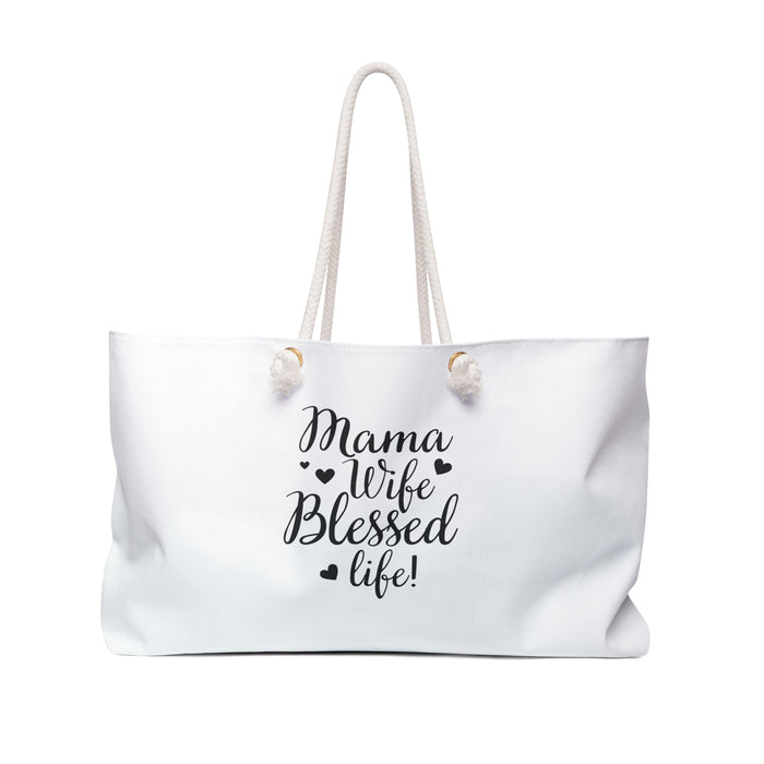 Women's 'Mama Wife Blessed Life' Weekender Bag