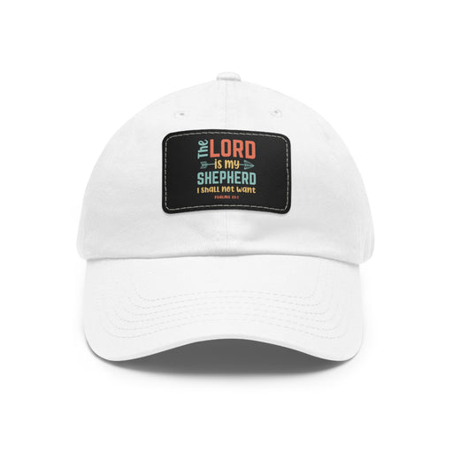 'The Lord Is My Shepherd' Casual Hat with Leather Patch