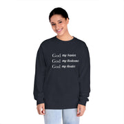 Women's "God My Savior, God My Redeemer,  God My Healer" Long Sleeve Tee