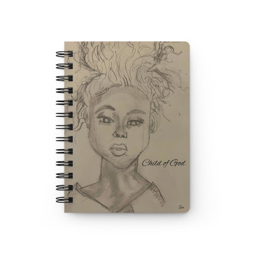 'Child of God' Sketch Drawing Spiral Bound Journal By Artist 'Zoe'