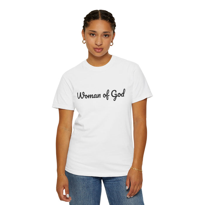 Women's 'Woman of God' Garment-Dyed Short Sleeve T-shirt