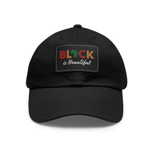 Women's 'Black is Beautiful' Casual Hat with Leather Patch