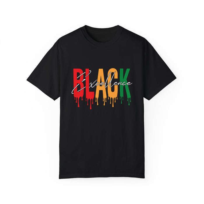 Men's 'Black Excellence' w/Drip Lettering Short Sleeve Tee