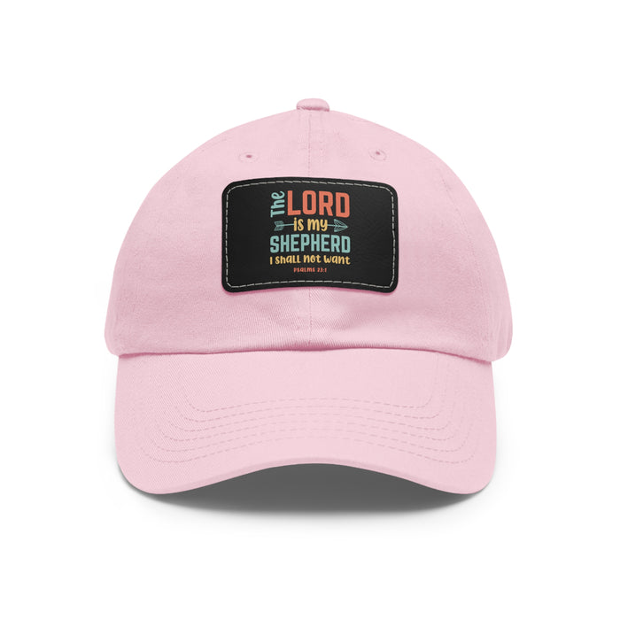 'The Lord Is My Shepherd' Casual Hat with Leather Patch