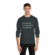 Women's "God My Savior, God My Redeemer,  God My Healer" Long Sleeve Tee