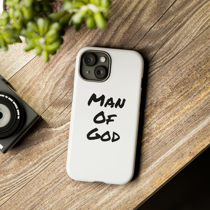 Man of God Phone Case (Tough), Christian Cross Phone Cover, Religious Smartphone Case