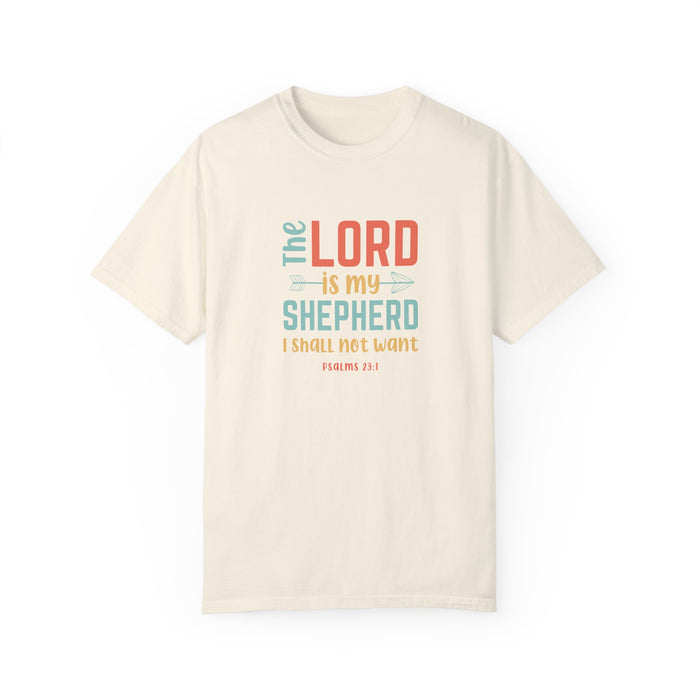 Women's Colorful 'The Lord Is My Shepherd I Shall Not Want' Short Sleeve Tee