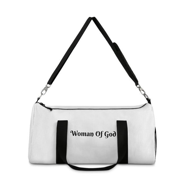 'Woman of God' Duffel Bag, Religious Sports Bag, Gym Bag for Women, Christian Gift, Faith-inspired