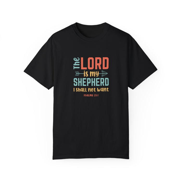 Women's Colorful 'The Lord Is My Shepherd I Shall Not Want' Short Sleeve Tee