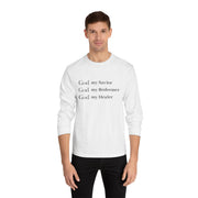 Women's "God My Savior, God My Redeemer,  God My Healer" Long Sleeve Tee