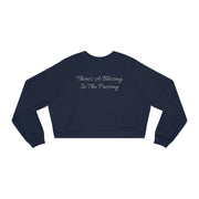 Women's 'There's A Blessing In The Pressing' Cropped Fleece Pullover