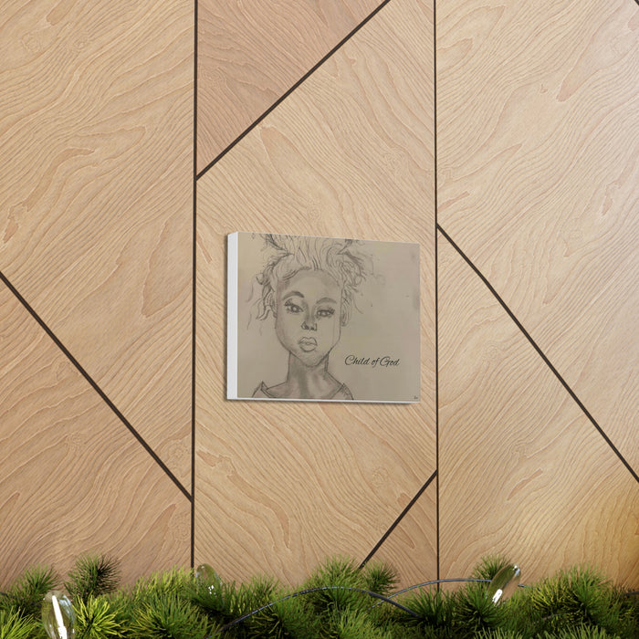 'Child of God' Sketch Canvas Gallery Wraps By Artist 'Zoe' Child of God' Sketch Canvas Gallery Wraps By Artist 'Zoe', Faith-Inspired Wall Art, Religious Home Decor