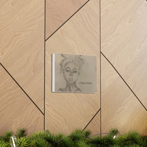 'Child of God' Sketch Canvas Gallery Wraps By Artist 'Zoe' Child of God' Sketch Canvas Gallery Wraps By Artist 'Zoe', Faith-Inspired Wall Art, Religious Home Decor