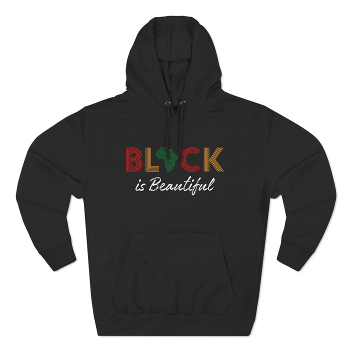 Women's 'Black is Beautiful' Three-Panel Fleece Hoodie