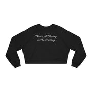 Women's 'There's A Blessing In The Pressing' Cropped Fleece Pullover